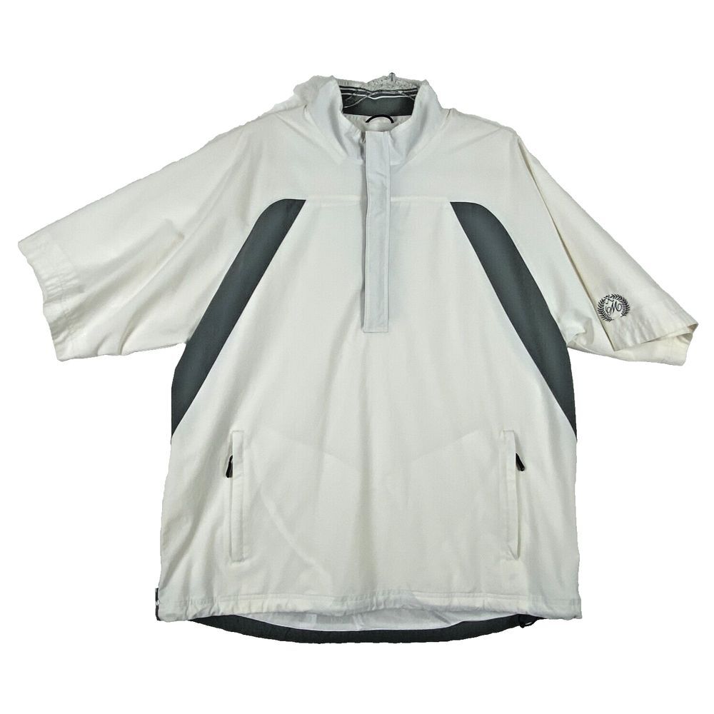 Cutter & Buck Windbreker CB WeatherTec Golf Pullover 1/2 Zip Men's Size XL White